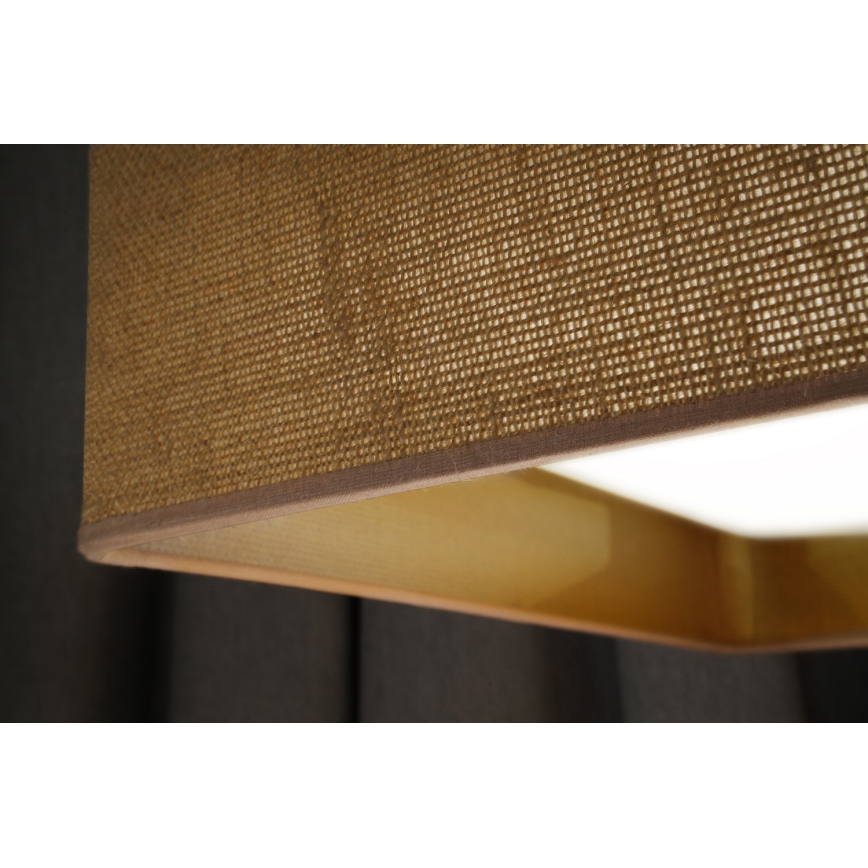 Brilagi - dimmbare LED-Deckenleuchte VELVET SQUARE, LED/24W/230V, 43x43 cm, 3000/4000/6500K + Fernbedienung, braun