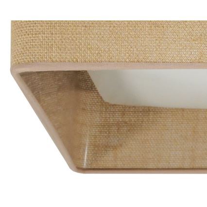 Brilagi - dimmbare LED-Deckenleuchte VELVET SQUARE, LED/24W/230V, 43x43 cm, 3000/4000/6500K + Fernbedienung, braun