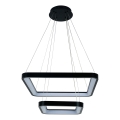 Brilagi - dimmbare LED-Pendelleuchte an Stahlseil FALCON SLIM LED/78W/230V 3000-6500K 50x50 cm schwarz + Fernbedienung