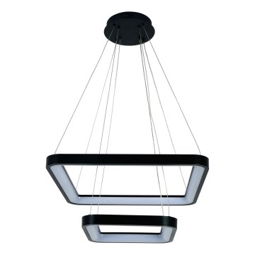 Brilagi - dimmbare LED-Pendelleuchte an Stahlseil FALCON SLIM LED/78W/230V 3000-6500K 50x50 cm schwarz + Fernbedienung