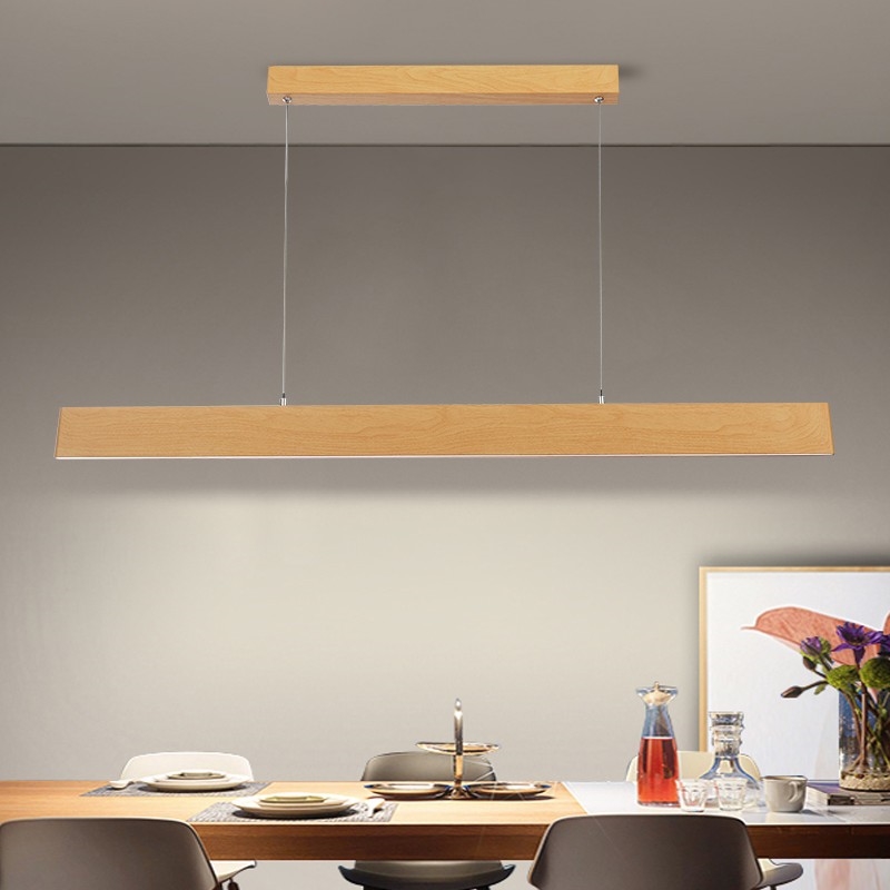Brilagi - dimmbare LED-Pendelleuchte an Stahlseil SLIMLINE LED/40W/230V 3000–6000K Eichendekor + Fernbedienung
