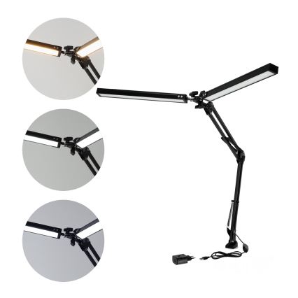 Brilagi - Dimmbare, flexible LED-Tischleuchte VARIO 2xLED/14W/230V 3000-6000K schwarz