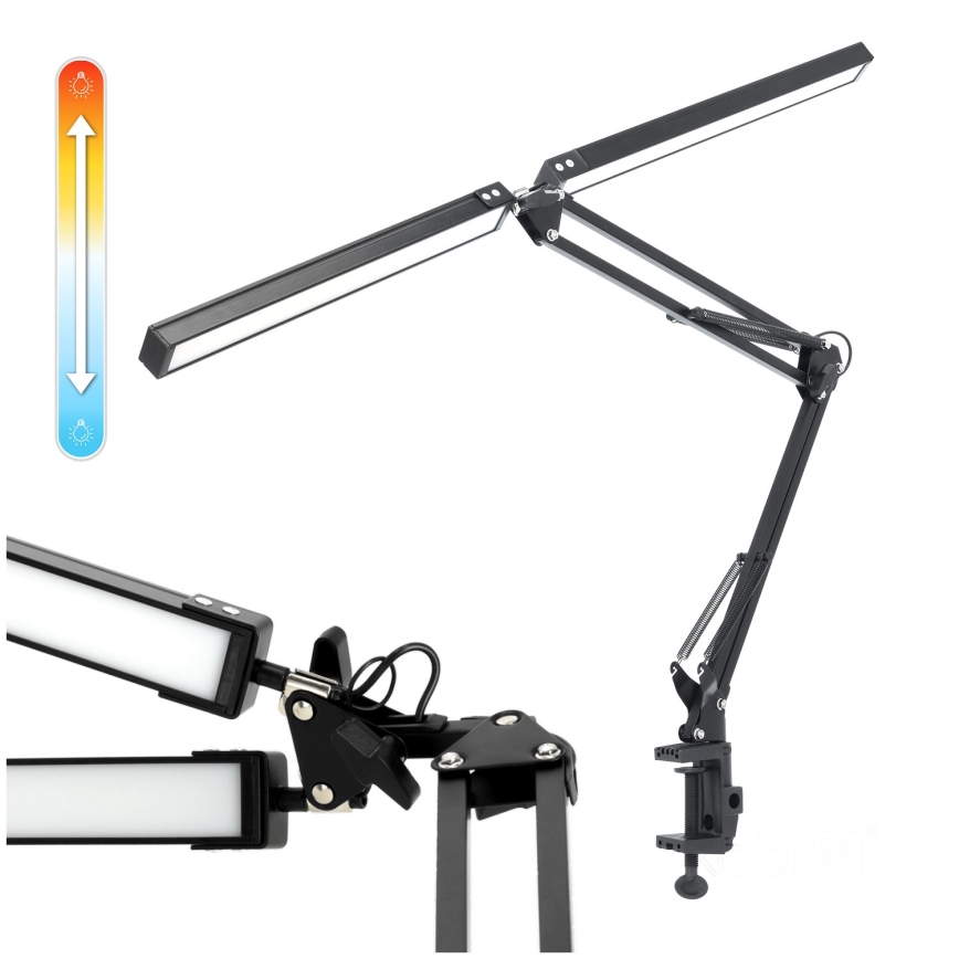 Brilagi - Dimmbare, flexible LED-Tischleuchte VARIO 2xLED/14W/230V 3000-6000K schwarz