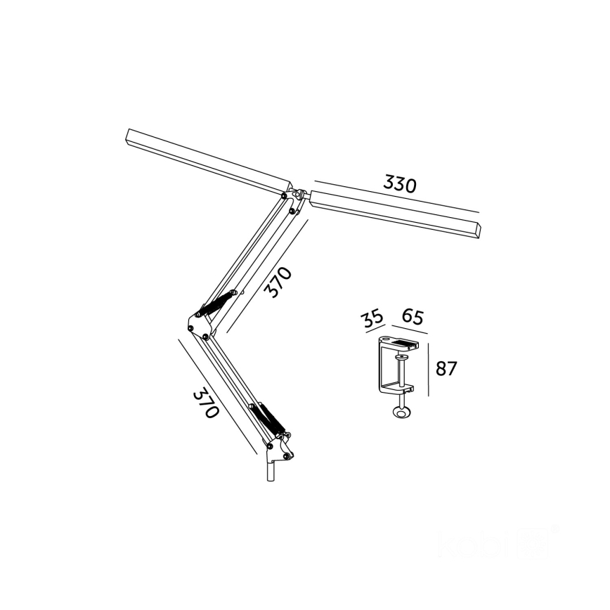 Brilagi - Dimmbare, flexible LED-Tischleuchte VARIO 2xLED/14W/230V 3000-6000K weiß