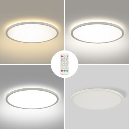 Brilagi - LED RGBW dimmbare Deckenleuchte ULTRA SLIM LED/18W/230V 2700-6500K Ø 30 cm weiß + Fernbedienung