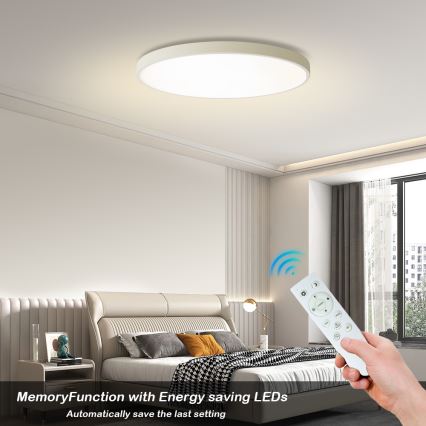 Brilagi - Dimmbare LED-Deckenleuchte POOL SMART LED/100W/230V 3000–6000K Ø 80 cm Wi‑Fi Tuya weiß + Fernbedienung