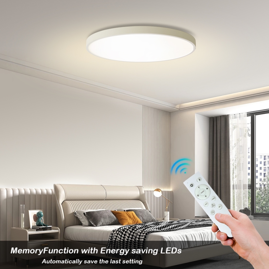 Brilagi - Dimmbare LED-Deckenleuchte POOL SMART LED/100W/230V 3000–6000K Ø 80 cm Wi‑Fi Tuya weiß + Fernbedienung