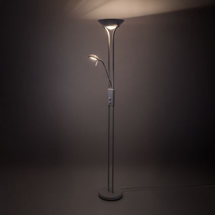 Brilagi - Dimmbare Stehleuchte SCARLETT 1xR7s/230W/230V + 1xG9/40W weiß