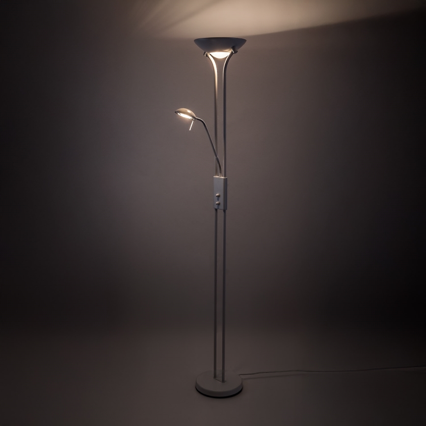 Brilagi - Dimmbare Stehleuchte SCARLETT 1xR7s/230W/230V + 1xG9/40W weiß