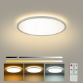 Brilagi - Dimmbare ULTRA SLIM LED/18W/230V 2700-6500K Ø 30 cm Weiß + Fernbedienung