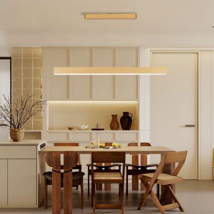 Brilagi - dimmbarer LED-Kronleuchter SLEEKLINE SMART LED/40W/230V Wi-Fi Tuya Eichen-Dekor + Fernbedienung