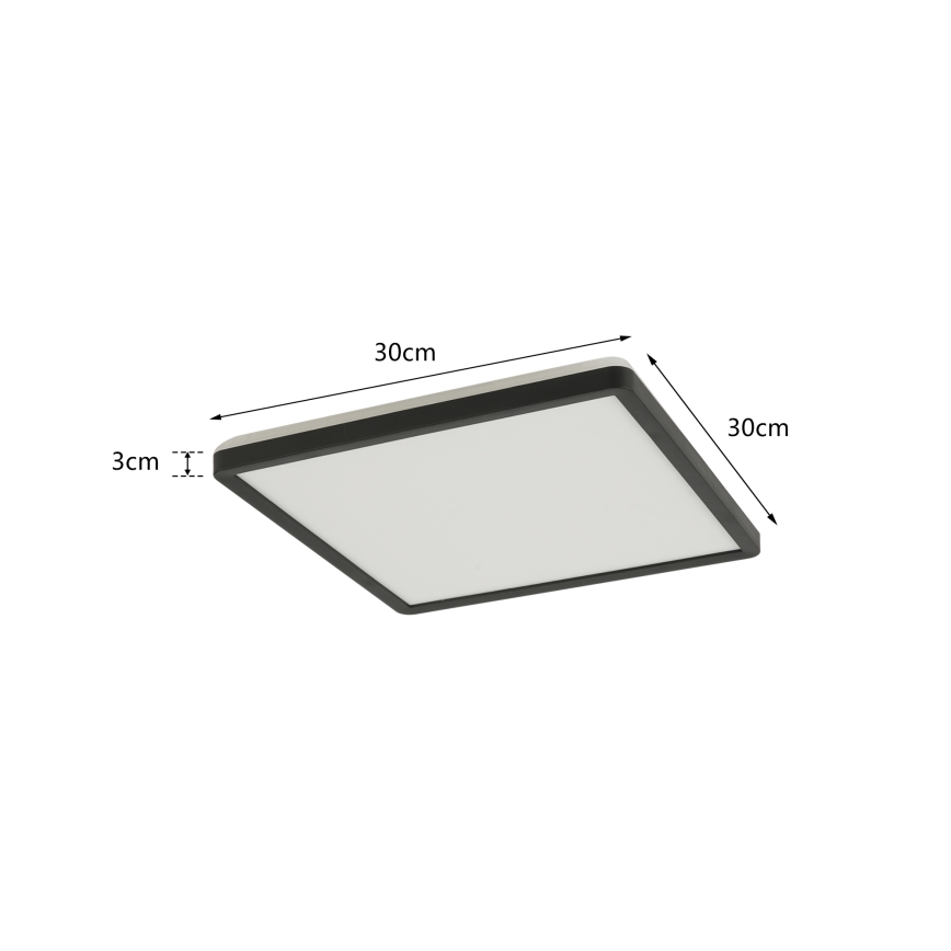 Brilagi - LED-dimmbare Deckenleuchte ULTRA SLIM LED/18W/230V 2700-6500K 30x30 cm schwarz + Fernbedienung