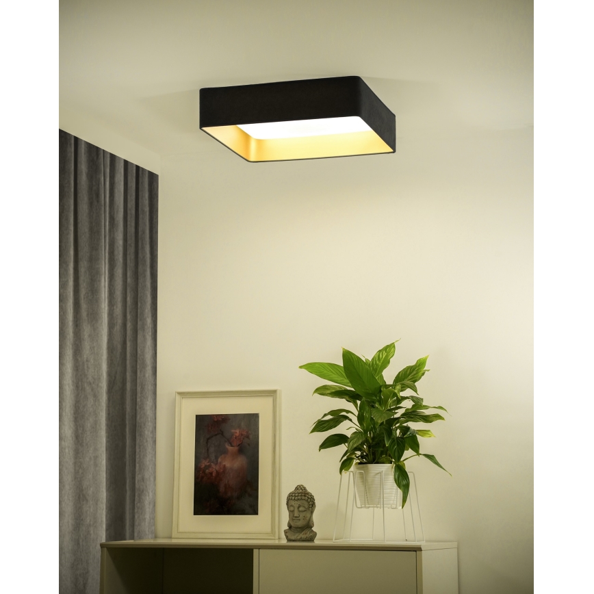 Brilagi - Dimmbare LED-Deckenleuchte VELVET SQUARE SMART LED/36W/230V 2700-6500K Wi-Fi Tuya + Fernbedienung grau