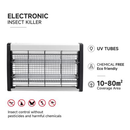 Brilagi - Elektrischer Insektenfänger 2xUV/15W/230V 80 m2