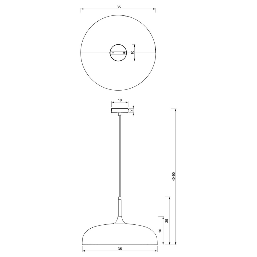 Brilagi - Hängeleuchte ABRAHAM 1xE27/60W/230V d 35 cm blau