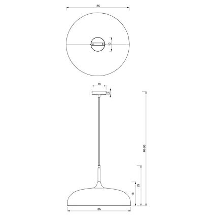 Brilagi - Hängeleuchte ABRAHAM 1xE27/60W/230V d 35 cm grün