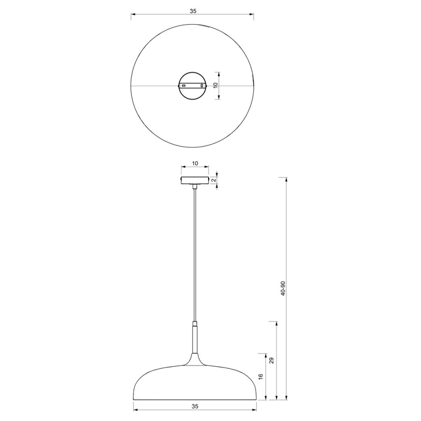 Brilagi - Hängeleuchte ABRAHAM 1xE27/60W/230V d 35 cm schwarz