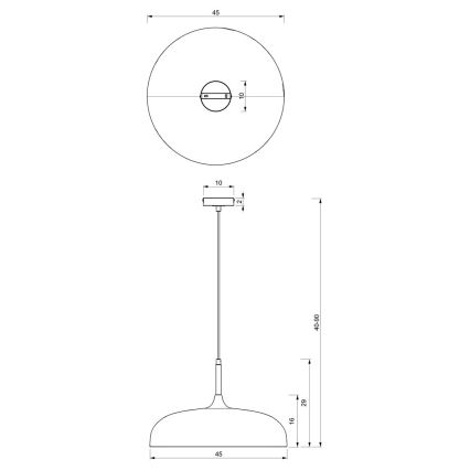 Brilagi - Hängeleuchte ABRAHAM 1xE27/60W/230V d 45 cm blau