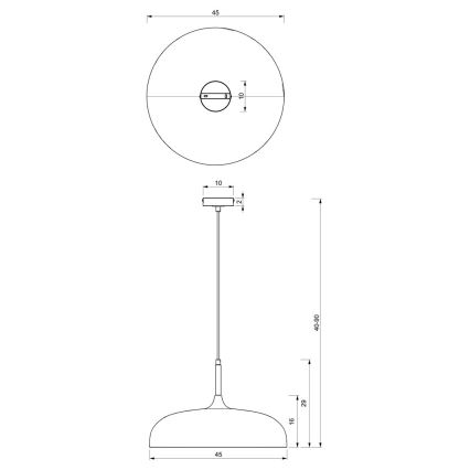 Brilagi - Hängeleuchte ABRAHAM 1xE27/60W/230V d 45 cm grün