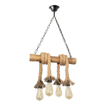 Brilagi - Hängeleuchte an Kette KOS 4xE27/60W/230V Buche