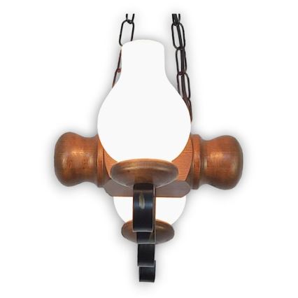 Brilagi - Hängeleuchte an Kette RUSTIC 2xE14/40W/230V Buche/Walnuss