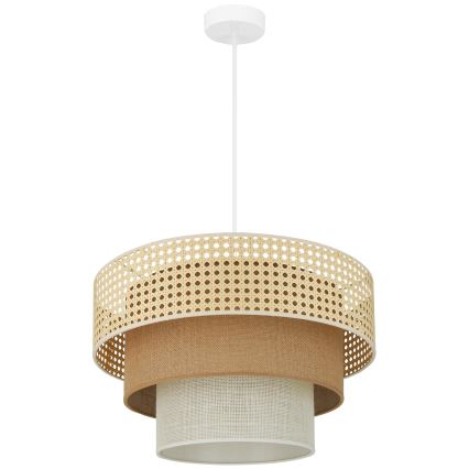 Brilagi - Hängeleuchte an Kabel CEDAR LUNETA 1xE27/15W/230V Ø 45 cm Rattan/braun/creme