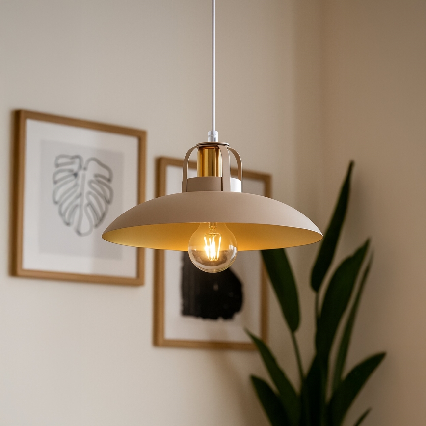 Brilagi - Hängeleuchte FLAMENGO 1xE27/60W/230V beige