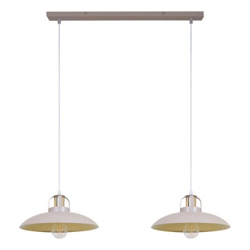 Brilagi - Hängeleuchte FLAMENGO 2xE27/60W/230V beige