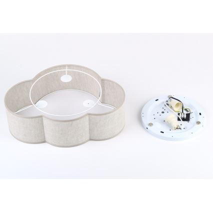 Brilagi - Kinder-Deckenleuchte NIMBUS LINEN 2xE27/15W/230V beige