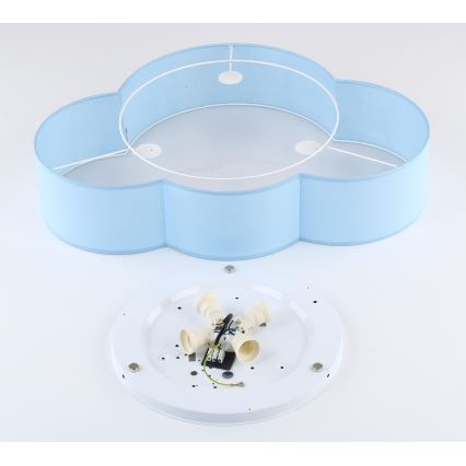 Brilagi - Kinderzimmer-Deckenleuchte NIMBUS 4xE27/15W/230V blau