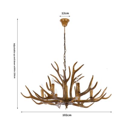 Brilagi - Kronleuchter mit Kette DEER 6xE14/10W/230V pr. 102 cm