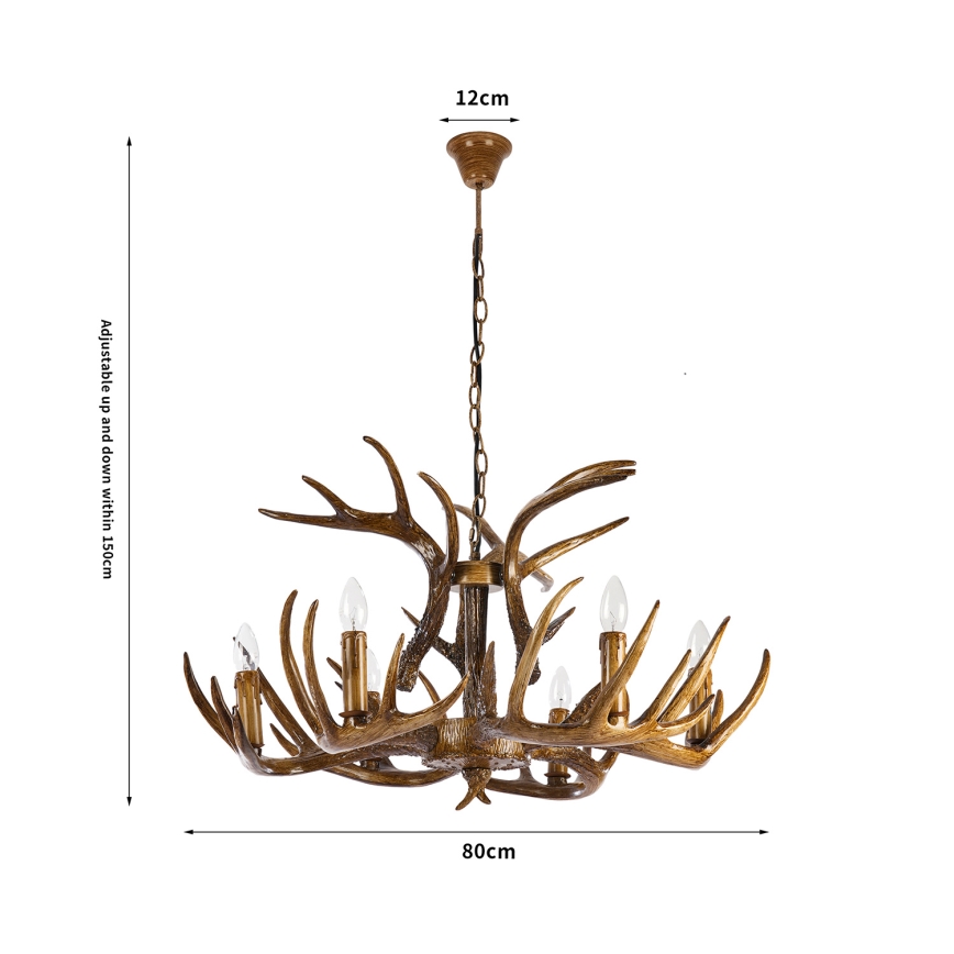 Brilagi - Kronleuchter mit Kette DEER 6xE14/10W/230V Ø 80 cm