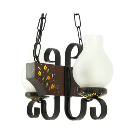 Brilagi - Kronleuchter mit Kette QUEEN 2xE14/40W/230V Buche/Wenge