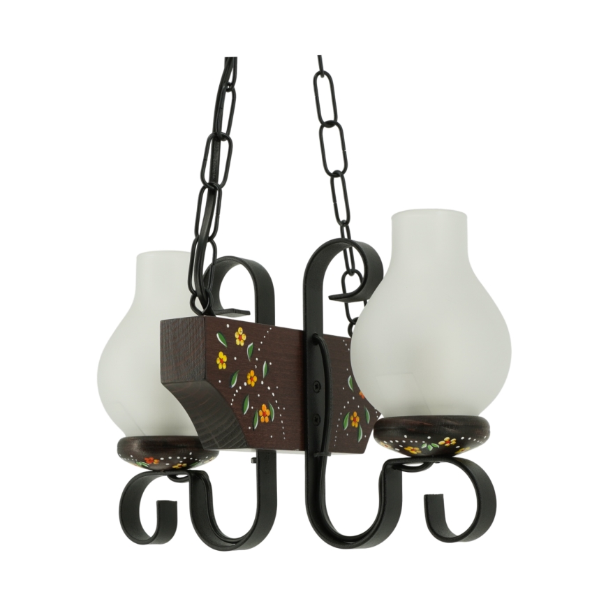 Brilagi - Kronleuchter mit Kette QUEEN 2xE14/40W/230V Buche/Wenge