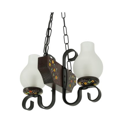 Brilagi - Kronleuchter mit Kette QUEEN 2xE14/40W/230V Buche/Wenge