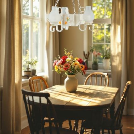 Brilagi - Kronleuchter QUEEN an Kette 3xE14/40W/230V Buche/Creme