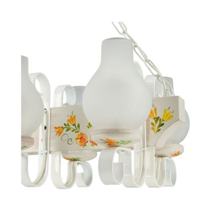 Brilagi - Kronleuchter QUEEN an Kette 3xE14/40W/230V Buche/Creme