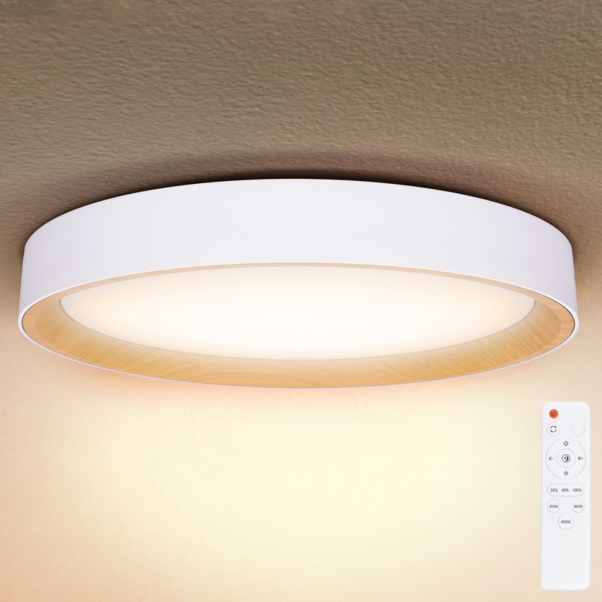 Brilagi - LED-dimmbare Deckenleuchte LARIOS LED/72W/230V weiß Ø 59 cm + Fernbedienung
