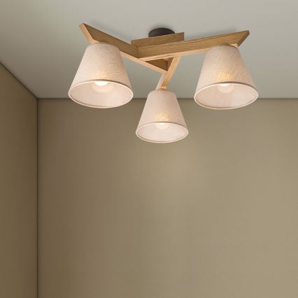 Brilagi - LED  Anbauleuchte ANTHONY 3xE14/40W/230V Eiche/beige