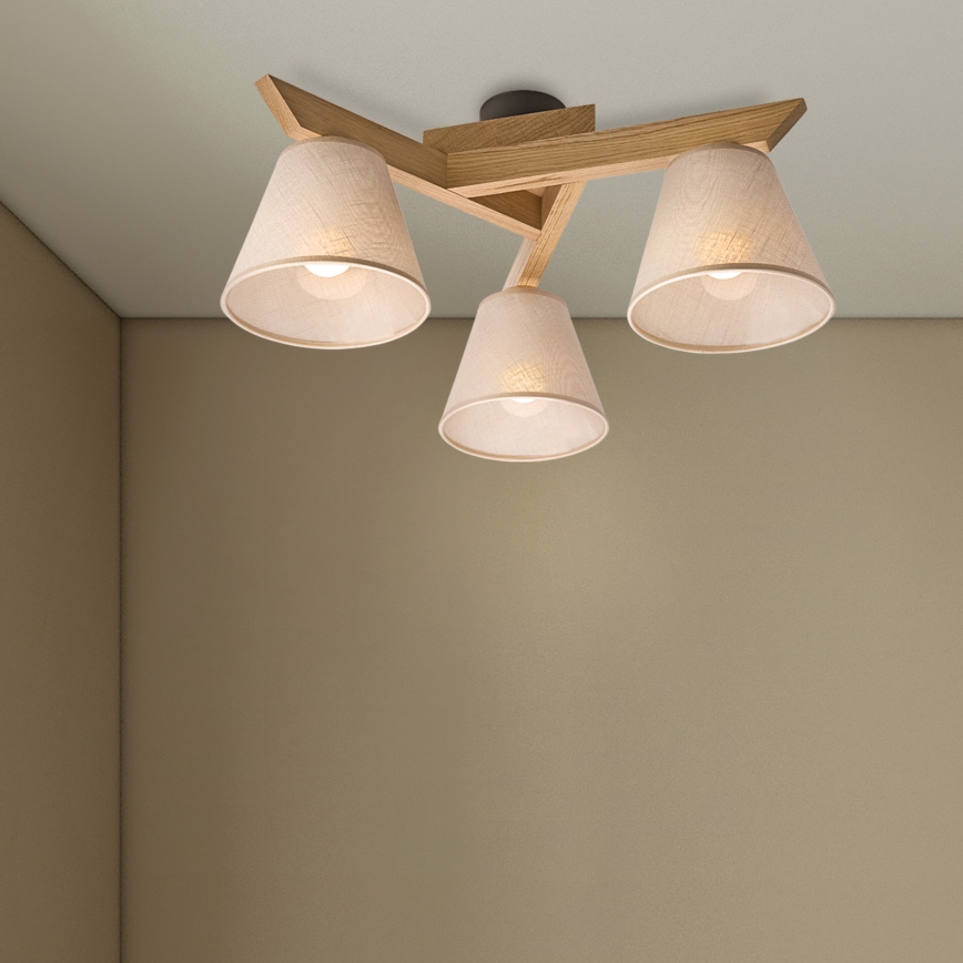Brilagi - LED  Anbauleuchte ANTHONY 3xE14/40W/230V Eiche/beige