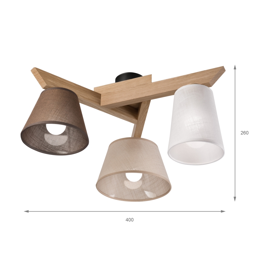 Brilagi - LED  Anbauleuchte ANTHONY 3xE14/40W/230V Eiche
