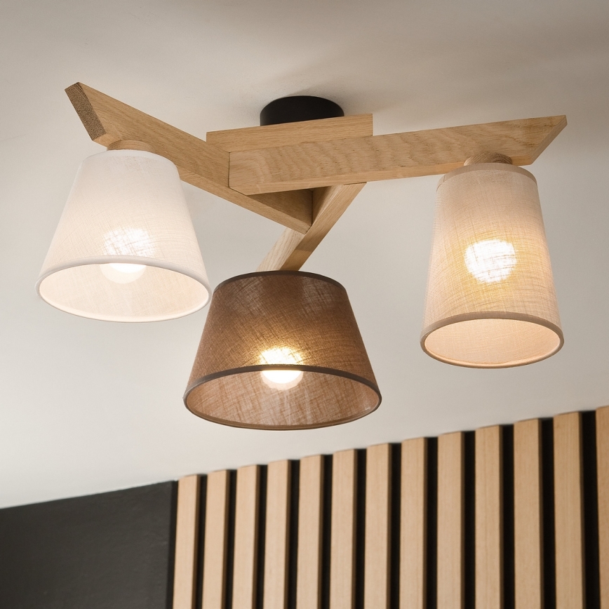 Brilagi - LED  Anbauleuchte ANTHONY 3xE14/40W/230V Eiche