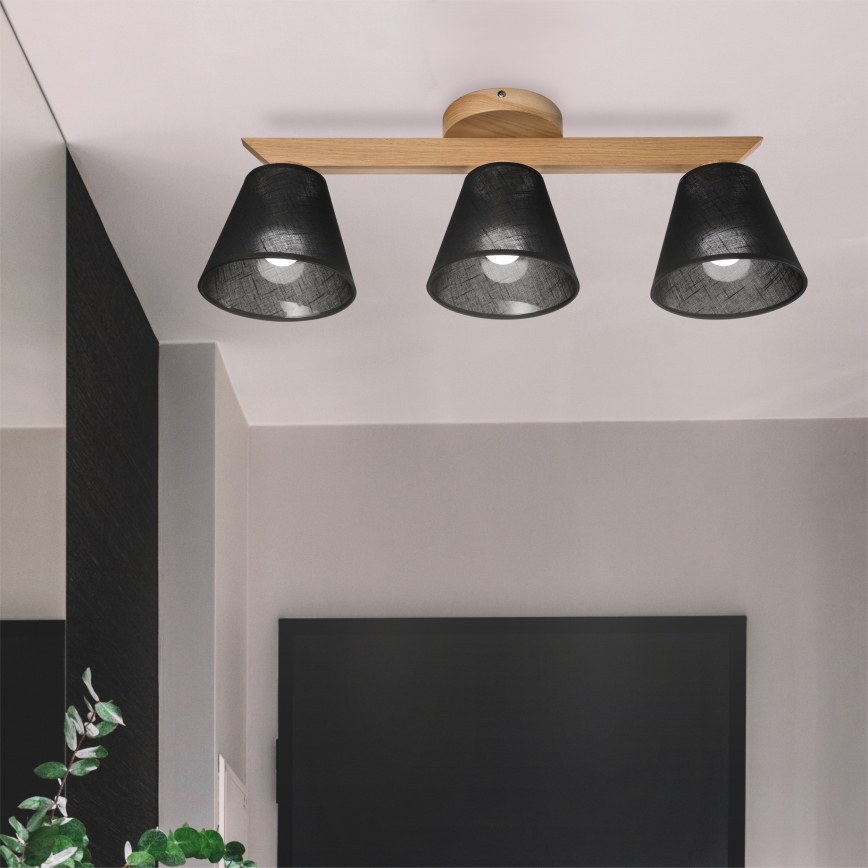 Brilagi - LED  Anbauleuchte ANTHONY 3xE14/40W/230V Eiche/schwarz