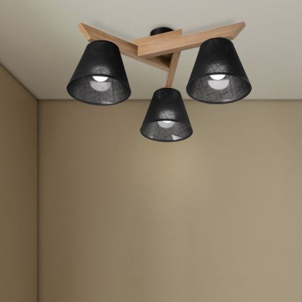 Brilagi - LED  Anbauleuchte ANTHONY 3xE14/40W/230V Eiche/schwarz