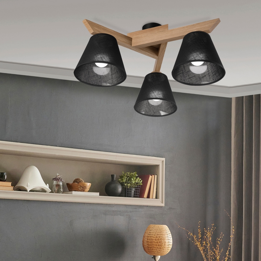 Brilagi - LED  Anbauleuchte ANTHONY 3xE14/40W/230V Eiche/schwarz