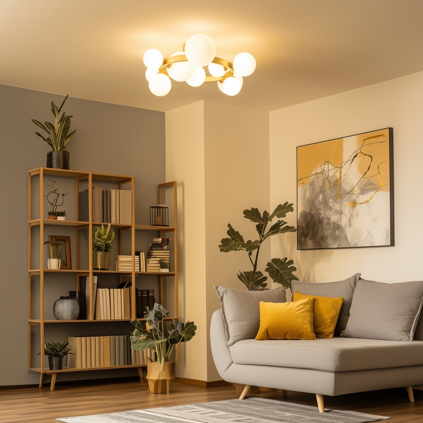 Brilagi - LED-Anbauleuchte MILLA 10xG9/3W/230V golden/weiß