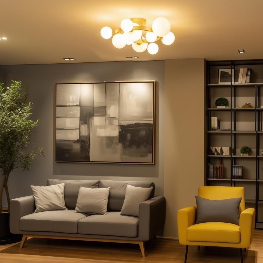 Brilagi - LED-Anbauleuchte MILLA 10xG9/3W/230V golden/weiß