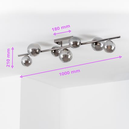 Brilagi - LED-Anbauleuchte MILLA 7xG9/3W/230V glänzendes Chrom/rauchig