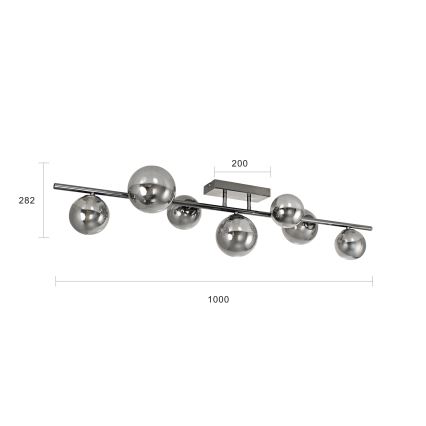 Brilagi - LED-Anbauleuchte MILLA 7xG9/3W/230V glänzendes Chrom/rauchig