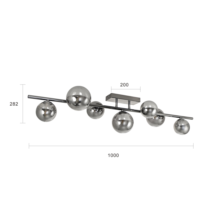 Brilagi - LED-Anbauleuchte MILLA 7xG9/3W/230V glänzendes Chrom/rauchig